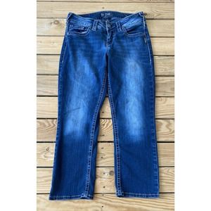 SILVER JEANS Suki Mid Capri Super Stretch Jeans 28